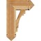 Ekena Millwork Merced Arts and Crafts Rough Sawn Bracket w/ Offset Brace, Western Red Cedar, 8"W x 18"D x 26"H BKT0806X18X26MRC03RWR - alternate 4